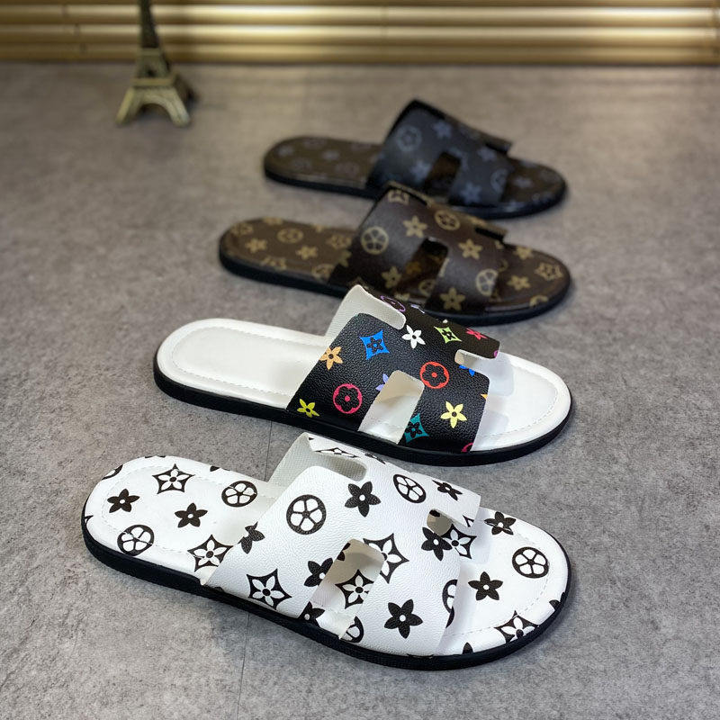 Lvаfgn Men's Slip-On Sandals European Style Men's Trendy Slippers Ins Fashion Versatile Trendy Brand Beach Sandals for Outdoor Wear