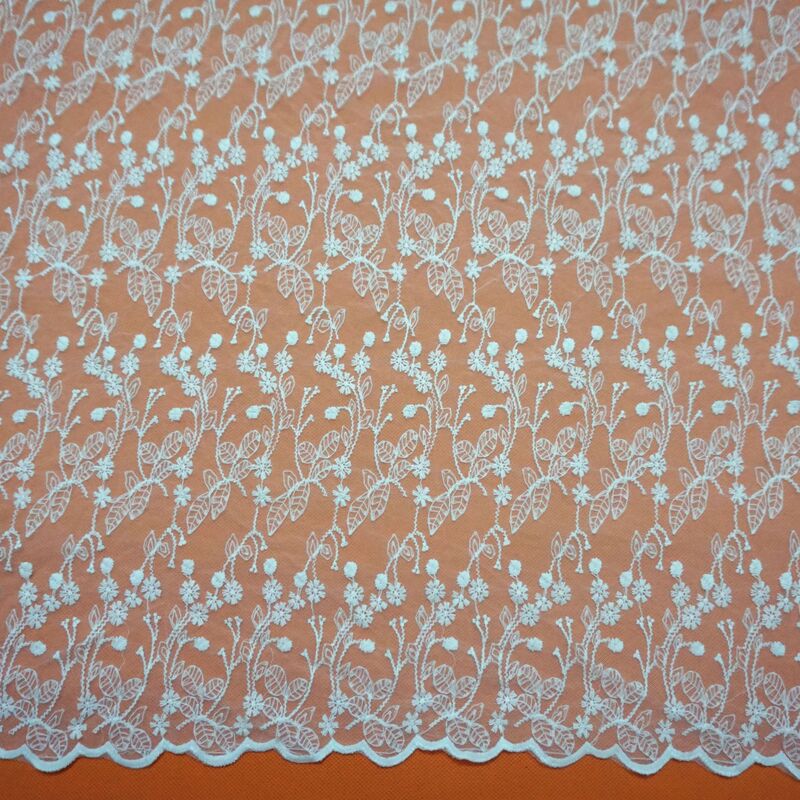 Direct Sale of Swiss Mesh Fashion Women's Clothing Accessories Fabric Computer Embroidery Milk Silk Embroidery Water-Soluble Lace Trim Direct Sale of Swiss Mesh Fashion Women's Clothing Accessories Fabric Computer Embroidery Milk Silk Embroidery Water-Soluble Lace Trim