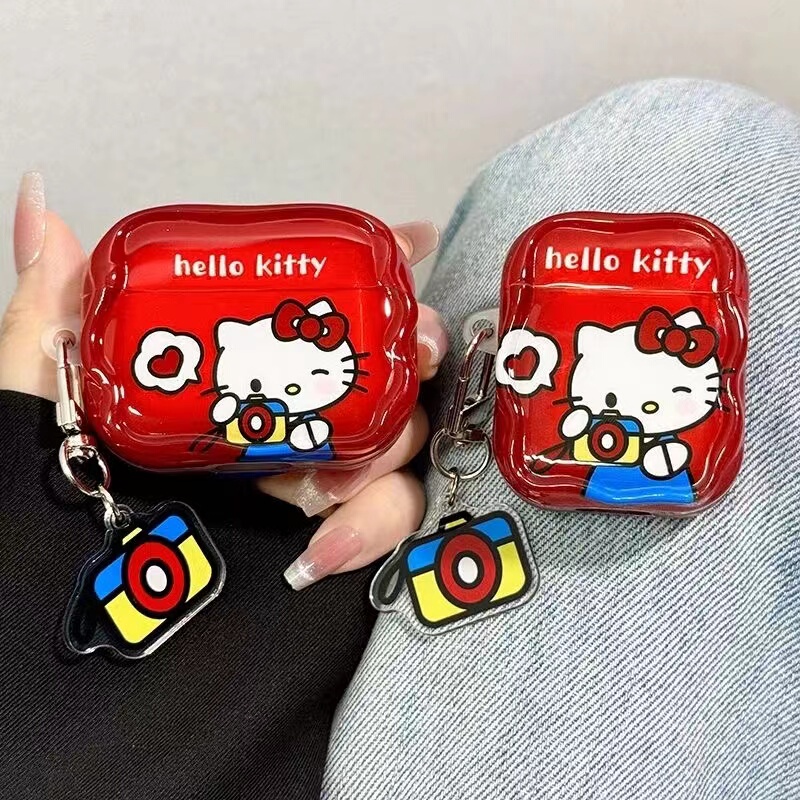 Photography Kt Cat Suitable for Samsung Buds3Pro Protective Case Samsung Buds3 Wireless Bluetooth Wave Transparent Case