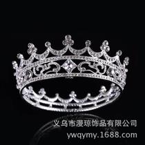 Bridal jewelry wedding dress tiara pearl crown wedding jewelry European style large round crown wedding accessories