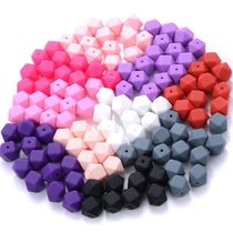 14mm 10Pcs Lot Food Grade Silicone Teething Beads Silicone T