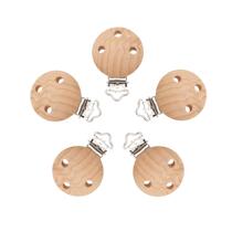 Mabochewing 5pcs 30mm 35mm Powerful Beech Wooden Clip Round