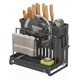 Kitchen knife rack multi-function kitchen knife rack put chopping board pot cover cutting board chopstick knife storage rack integrated