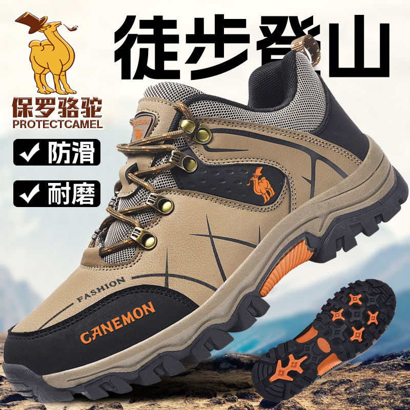 Paul Camel Men's Shoes 2025 Summer New Outdoor Non-Slip Wear-Resistant Hiking Shoes Summer Soft-Soled Walking Travel Shoes