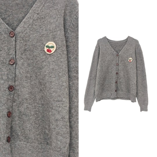 【甜甜专享】【PO价暖冬开衫】面料密度贼好~高支高密贴标绣开衫