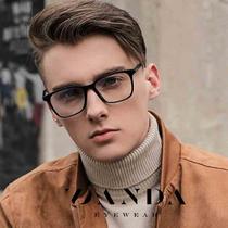 New tr90 anti-blue light glasses retro glasses frames for men and women 6919 literary and artistic transparent flat glasses