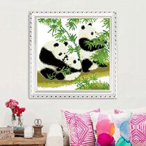 (Big quantity discount) (With frame) New cotton thread cross-stitch small cartoon series bedroom simple printing ten