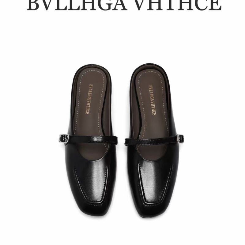 Bvllhga Vhthce New Summer French-Style Mary Jane Square-Toe Versatile Calfskin Shoes for Women D16