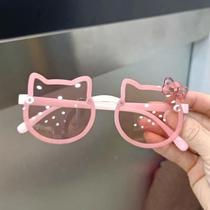 Summer Children Cute Kitty Sunglasses Acrylic Bow Outdoor UV