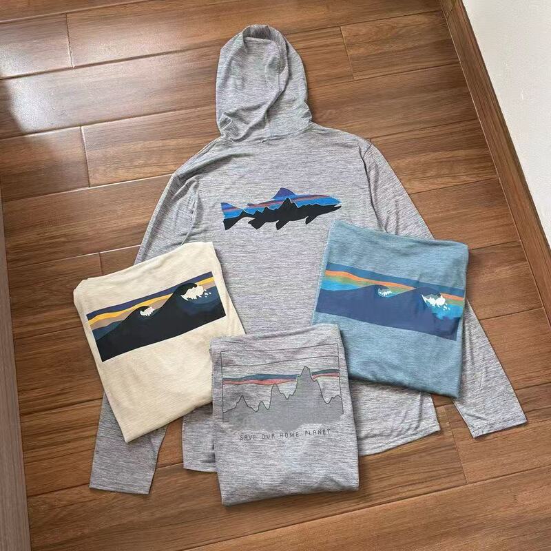 Pat/Ba Tower C1 | Summer Classic Series Quick-Drying Hooded Pullover Long-Sleeved Unisex Quick-Drying Sun Protection Long T-Shirt Pat/Ba Tower C1 | Summer Classic Series Quick-Drying Hooded Pullover Long-Sleeved Unisex Quick-Drying Sun Protection Long T-Shirt