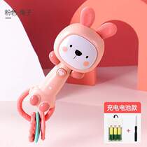 Toy Stick Baby Children Bite Music Drum Baby Newborn Rattle Drum 3 Rattles Year Old Hand Shake Nibble 1 Shake