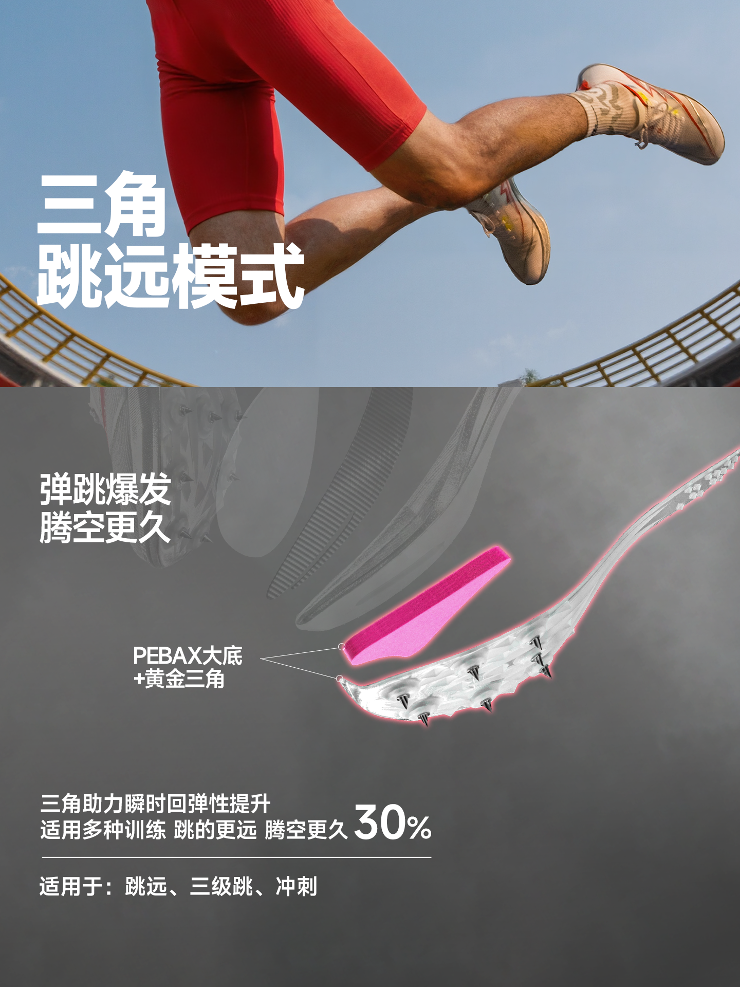 [North Sports Joint Research] Sonic Cat Extreme Spikes Full-Length Carbon Plate Official Genuine Track and Field Spikes for Middle and Short Distance Running
