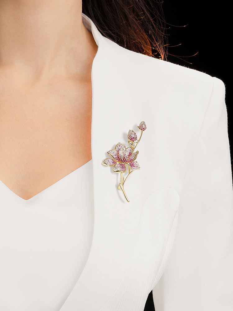 Abenheart Lotus Brooch, Anmei Lotus Pin, Corsage, Fashionable Classic Design, Niche Light Luxury, High-End