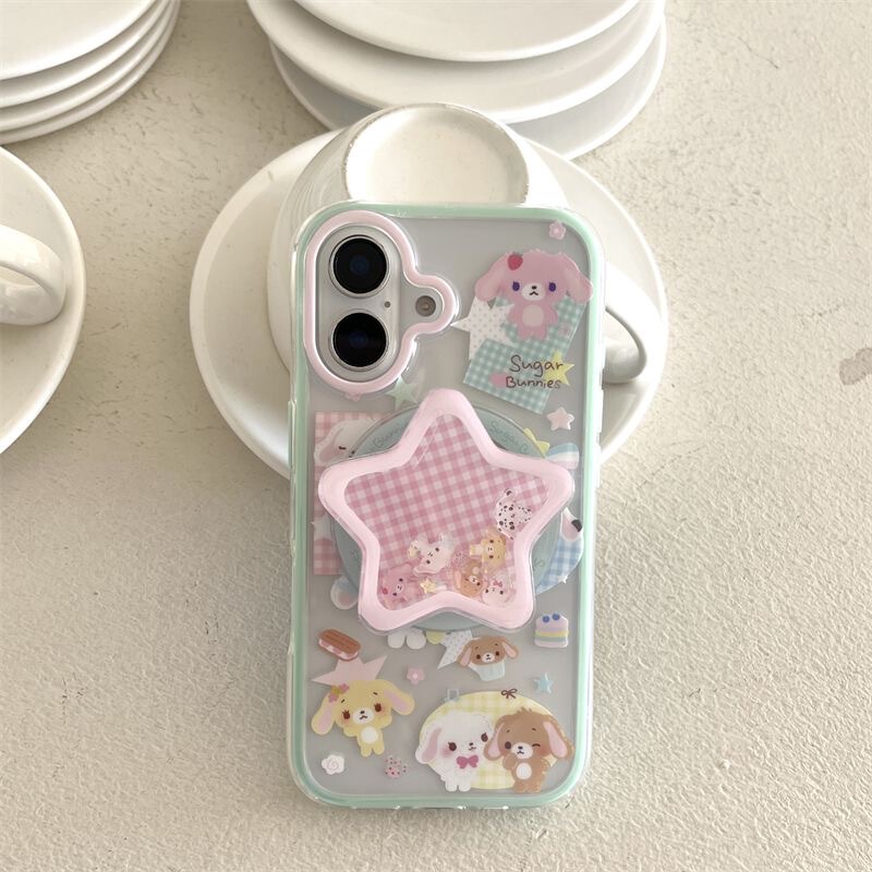 Label: Sweet Dessert Bunny, Suitable for Samsung S26 Ultra Phone Case, 24+ S25 Fe Magnetic, S23+ S21 Fe Shaker, S20 Fe Sweet and Cute, A16 A56 Cute, A07 A07 A17 Large Hole, Note20