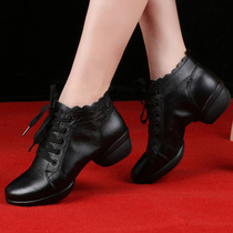 8020 Kanghua dance shoes soft sole cowhide dance shoes womens heightening modern dance square dance shoes summer dance shoes