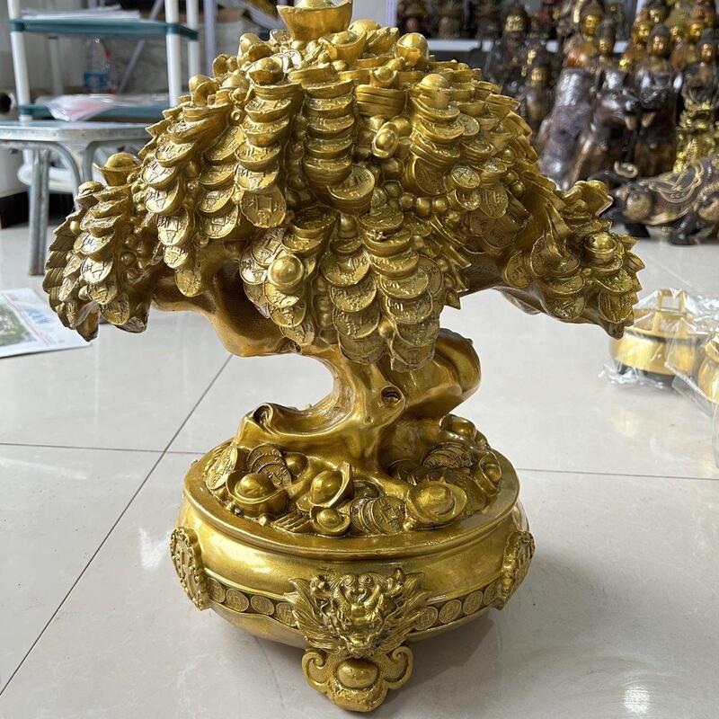 Pure Copper Money Tree, Wealth Tree, Fortune Tree, Home Office Decoration, Gift, Opening Ceremony Tree