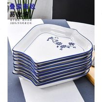 High-end ceramic platters and dishes Internet celebrity platter tableware sets fan-shaped dishes ceramic dishes round tables