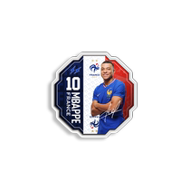 France team official merchandise) Acrylic player refrigerator magnet with printed number and signature football fan gift Mbappe