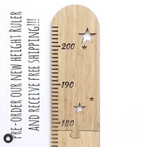INS Nordic splicing wooden board height ruler childrens room decoration wooden star baby growth wall scale hanging ruler
