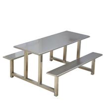 304 stainless steel fast food table school student canteen factory employee canteen construction site one-piece fast food table and chair combination