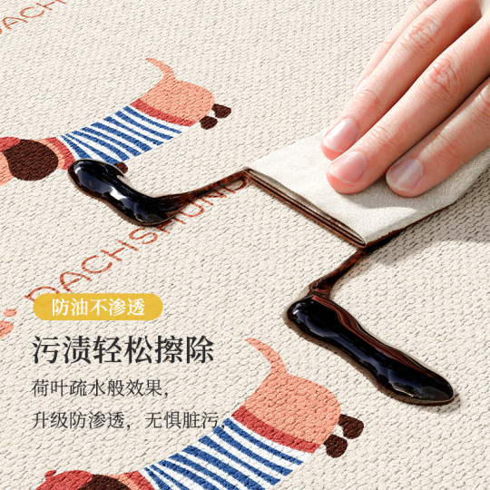 Cotton and Linen Tablecloth, Fabric for Home Use, No-Wash, Waterproof, Oil-Proof Tablecloth, High-Temperature Resistant Dining Table Mat, High-End Feel Cover Cloth, Coffee Table Cloth