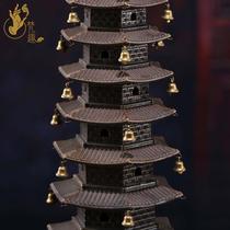 Dehua Ceramic Rust Glazed 13-story Wenchang Tower Office Study Dehua Indoor and Outdoor Wenchang Tower Ornaments