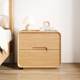 Bedside table full solid wood Nordic Japanese floor-standing bedside storage cabinet modern simple log small complete narrow cabinet