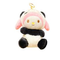 Creative cross-dressing panda keychain plush toy bag pendant doll couple doll pendant key chain