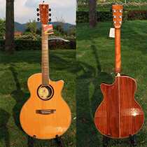 Factory direct sales 41-inch folk veneer guitar set red pine top electric box folk guitar musical instrument manufacturer