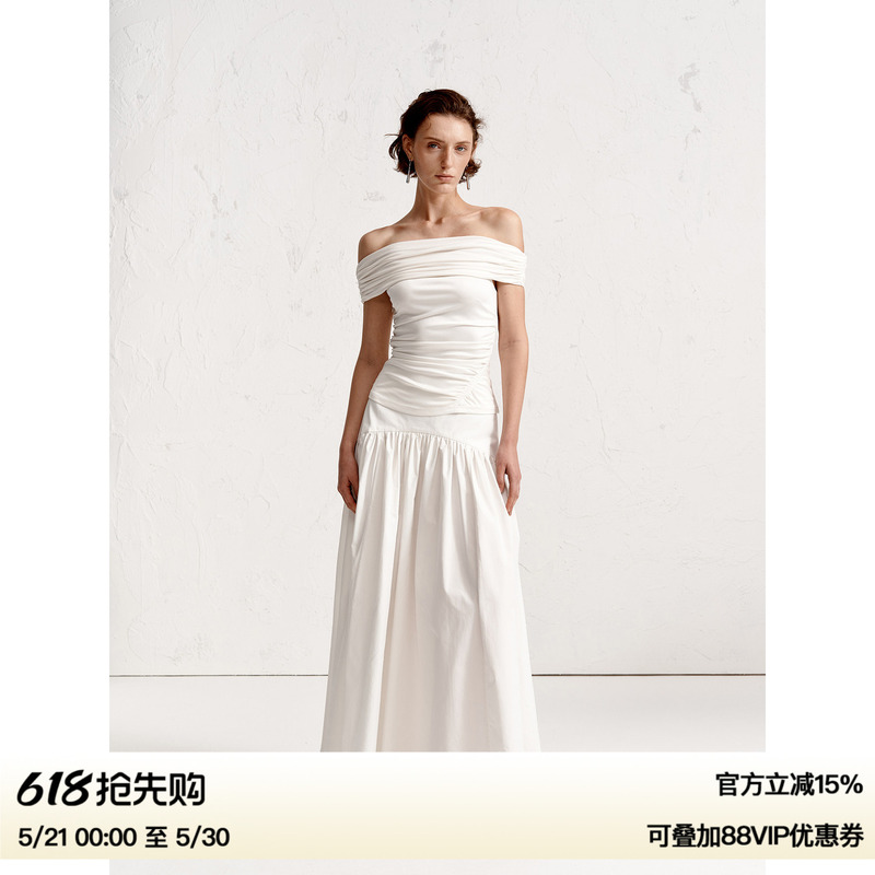 Ruthese White Acetate Knitted Glossy Pleated Elegant Elegant High-End Slim One-Shoulder Top Summer Ruthese White Acetate Knitted Glossy Pleated Elegant Elegant High-End Slim One-Shoulder Top Summer