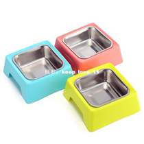 Stainless Steel Pet Do Food Bowls Puppy Cats Food Water Fee