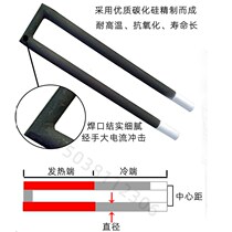 U-shaped silicon carbon rod heating tube equal diameter silicon carbide heating tube high temperature muffle furnace silicon carbon rod manufacturer durable
