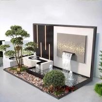 Waterfall outlet landscaping courtyard garden falling water landscape fish pond water feature integrated landscape platform finished flowing water ornaments