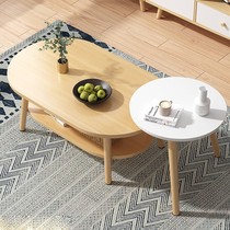 Nordic simple coffee table modern living room balcony small coffee table economical coffee table TV cabinet small round table coffee table combination