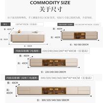 All solid wood cream style TV cabinet coffee table simple modern living room floor cabinet home small apartment slate floor cabinet