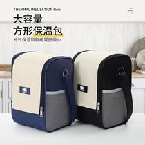 Portable lunch box bag waterproof insulation bag fresh-keeping refrigeration ice bag lunch bag with rice ice bag milk backpack thickened cold storage bag