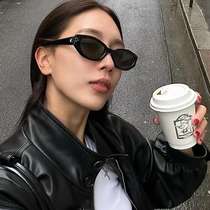 High-end polygonal small frame trendy and cool cat-eye sunglasses 2024 new anti-UV sunglasses for women