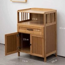 Qiao Zhujiang kitchen sideboard living room storage cabinet tea cabinet storage rack bamboo small living room tea room multi-layer