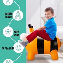 Baby falls horse riding childrens toy jumping jump anti-gift bee Childrens Day inflatable baby jumping mount jumping horse deer