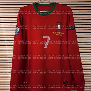 Portugal 2012 Home and Away Short-Sleeved Jerseys European Nations League Cristiano Ronaldo Pepe Team Group Purchase DIY