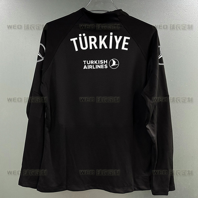 2024 Türkiye national team training uniform long-sleeved half-pull thumb buckle spring and autumn pre-match warm-up football uniform team