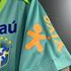2024 Brazil national team training uniform short-sleeved lake green men's quick-drying team football uniform pre-match training jersey