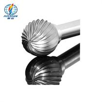 Juyuan JUYUAN#6-12mm carbide rotary file D-type tungsten steel grinding head milling cutter spherical double groove 8mm