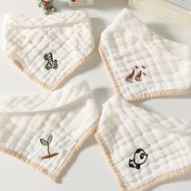 4 pack baby gauze triangle towel newborn bib baby pure cotton gauze saliva towel breathable soft and skin-friendly