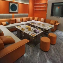 Customized special light luxury bar business nightclub party KTV bar box deck U-shaped sofa coffee table combination