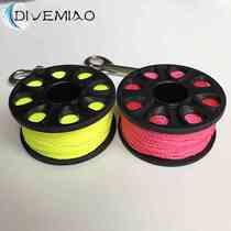 Diving reel with stainless steel double-ended hook 30 meters fluorescent nylon rope Scuba gear Diving equipment