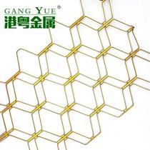 Spot golden double flower mesh double-layer door and window decorative mesh glass sandwich inlaid window mesh double-sided aluminum mesh