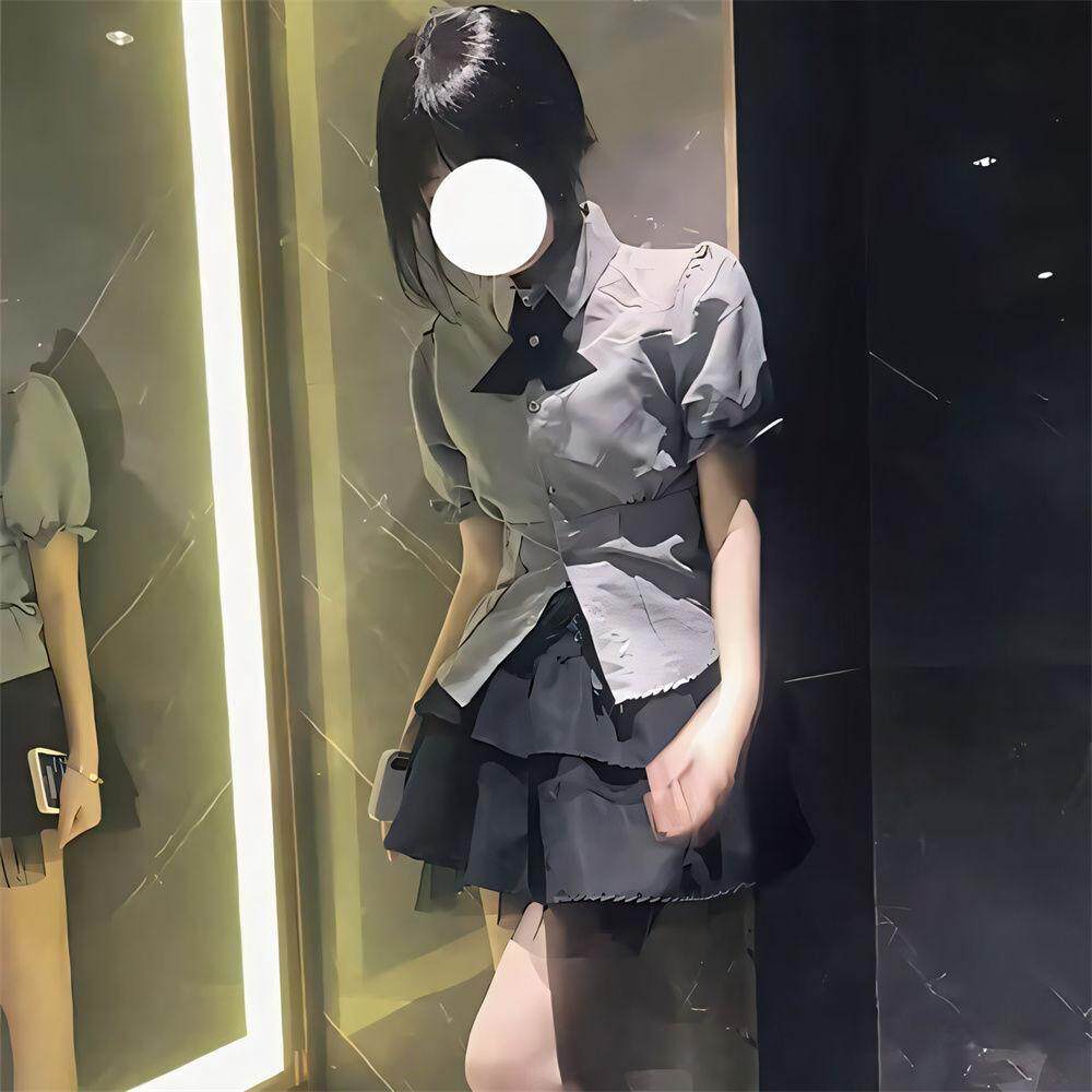товар из китая 3件套2024新款小个子纯欲套装学院风女装短裙子日系jk制服衬衫女