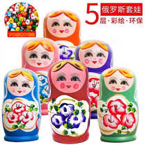 Russian classic matryoshka 10-layer 5-layer creative souvenir handmade childrens educational toy commemorative New Year gift