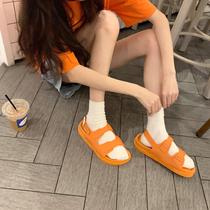 2021 Korea Style Fashion Beach Sandals Female Rome Sandal Pl